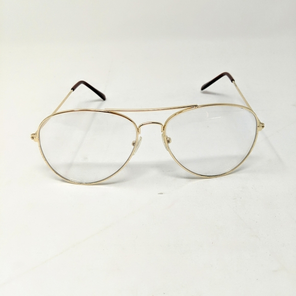 Vintage Accessories - Gold Rimmed Non-Rx Aviator Glasses